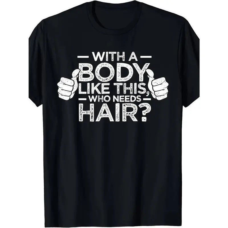 [100% Cotton] Funny Bald Men Graphic Tee - Humorous Dad Gift T-Shirt for Bald Guys Hoodie, Sweatshirt | TeeBloomCo.com