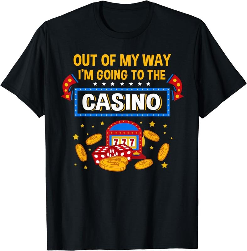 [100% Cotton] Funny Casino Design For Men Women Casino Gambler Gambling T-Shirt