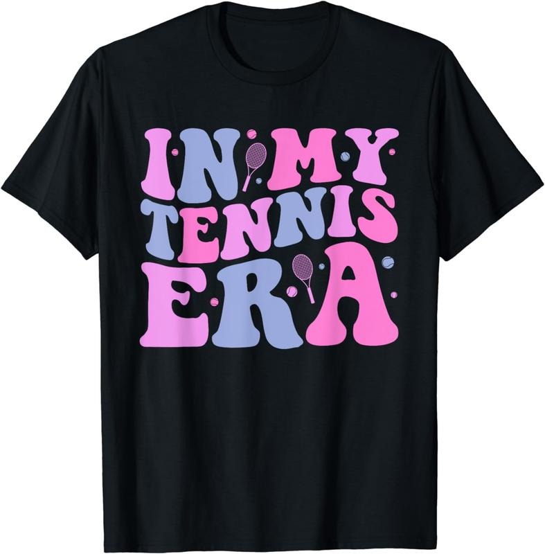 [100% Cotton] Groovy In My Tennis Era Funny Retro Tennis Player Sport T-Shirt Hoodie, Sweatshirt | TeeBloomCo.com