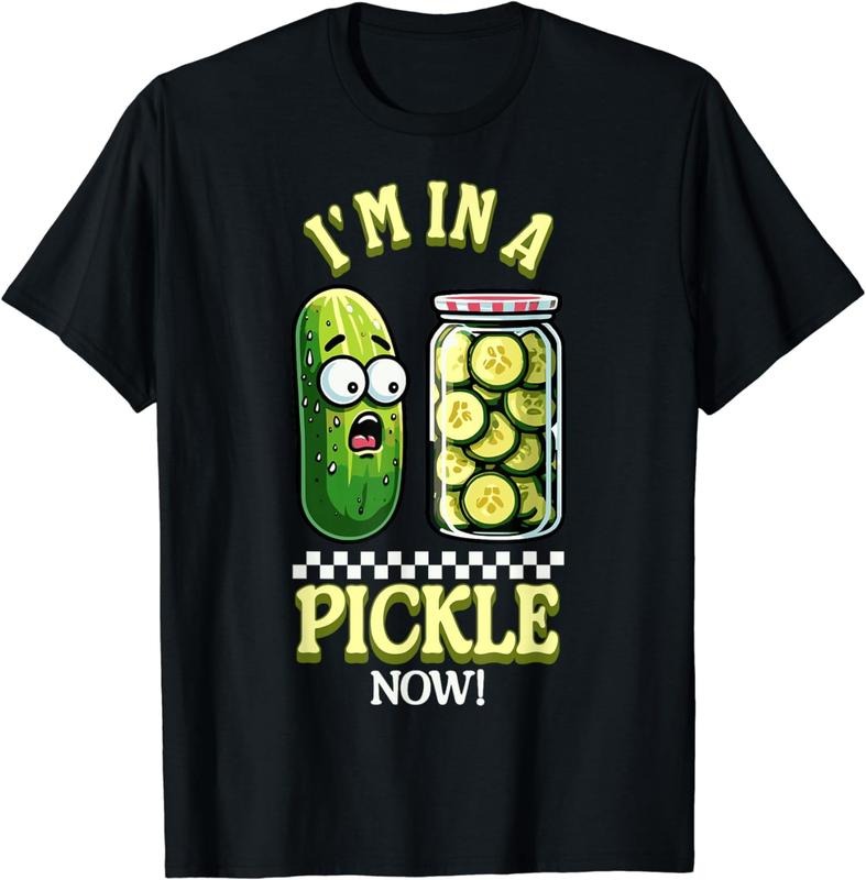 [100% Cotton] Im In A Pickle Pun Funny Surprise Cucumber Pickles T-Shirt Hoodie, Sweatshirt | TeeBloomCo.com