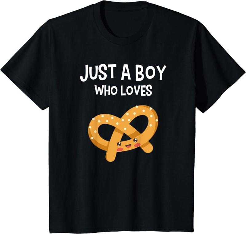 [100% Cotton] Kids Pretzel Shirt Pretzel Lover Funny Boy Love Pretzels Gift T-Shirt Hoodie, Sweatshirt | TeeBloomCo.com