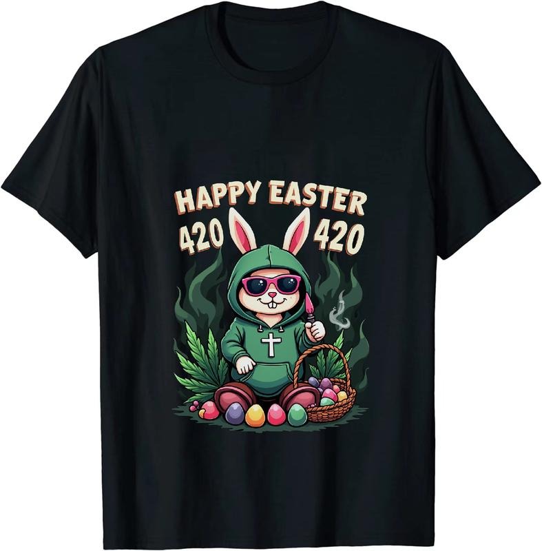 [100% Cotton] Royalty Inspired Easter 420 T - Shirt With Bunny Hoodie, Sweatshirt | TeeBloomCo.com