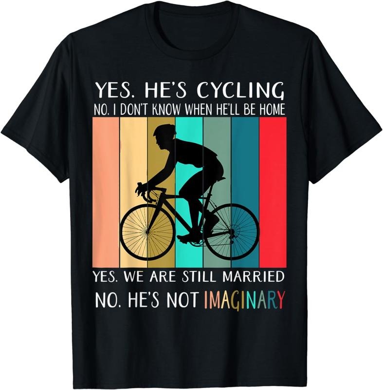 [100% Cotton] Yes He's Cycling No I Don't Know When He'll Be Home, Cycler T-Shirt Hoodie, Sweatshirt | TeeBloomCo.com