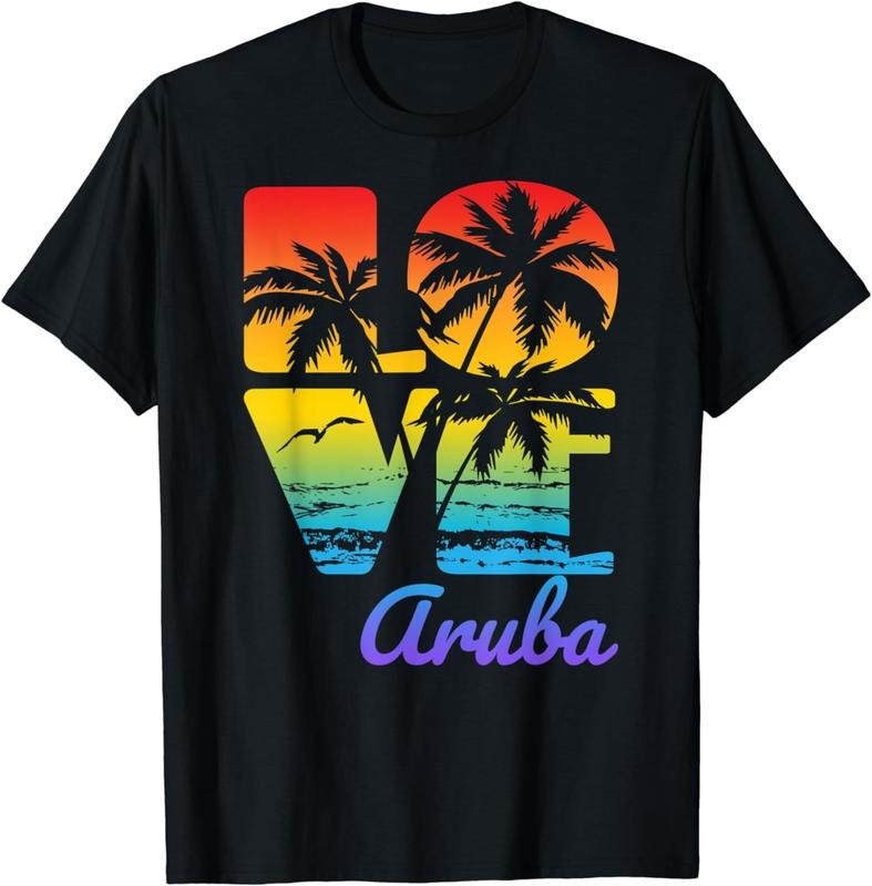 [100% Cotton]Aruba Tropical Love graphic T-Shirt Hoodie, Sweatshirt | TeeBloomCo.com