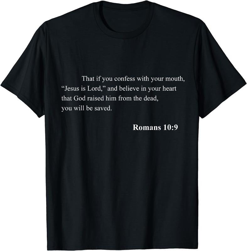 [100% Cotton]Bible Verse Romans 10:9 Christian Jesus Psalm Scripture T-Shirt Hoodie, Sweatshirt | TeeBloomCo.com