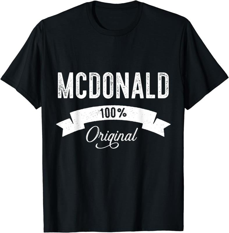[100% Cotton]Family Surname McDonald Funny Reunion Last Name Tag T-Shirt Hoodie, Sweatshirt | TeeBloomCo.com