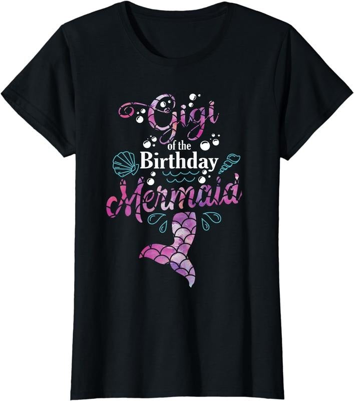 [100% Cotton]Gigi Of The Birthday Mermaid Birthday Party Mermaid Grandma T-Shirt Hoodie, Sweatshirt | TeeBloomCo.com