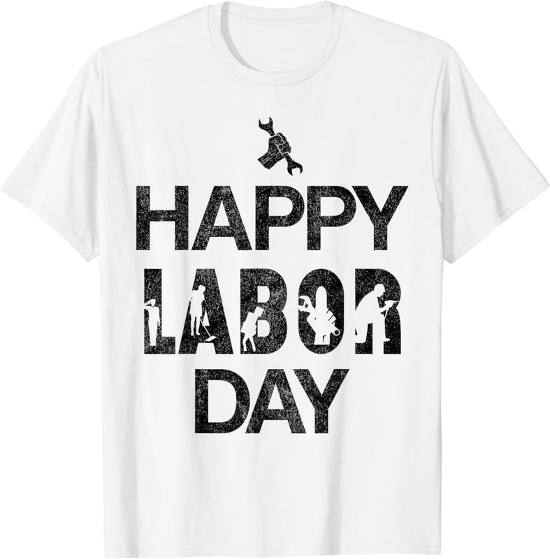 [100% Cotton]Happy Labor Plus-size vent Day Graphic Celebrate American Workers T-Shirt Hoodie, Sweatshirt | TeeBloomCo.com