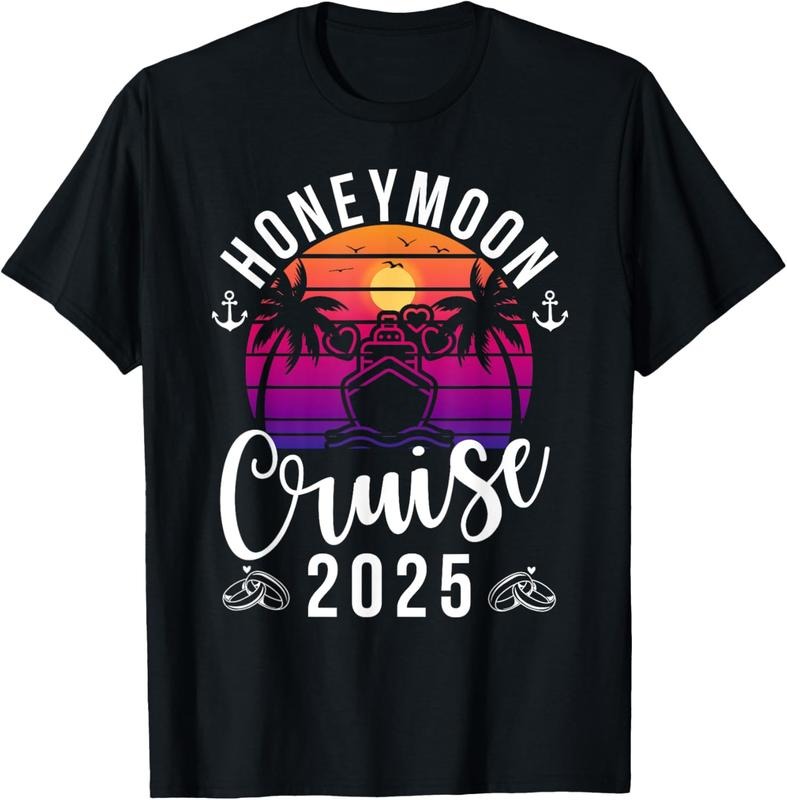 100% Cotton Honeymoon Cruise 2025 Ship Trip Couples Matching Vacation T-Shirt Hoodie, Sweatshirt | TeeBloomCo.com