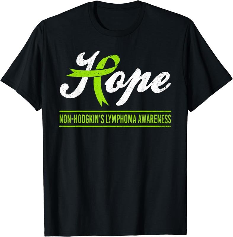 [100% Cotton]Hope Non-Hodgkin Lymphoma Awareness Lime Ribbon Support T-Shirt Hoodie, Sweatshirt | TeeBloomCo.com