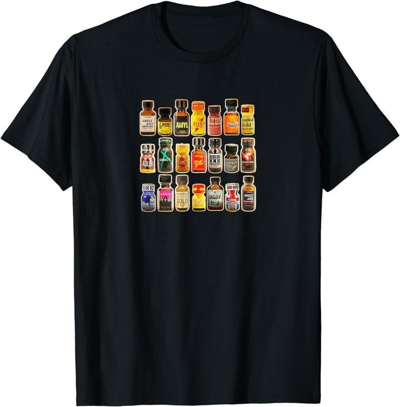 [100% Cotton]Poppers Bottles Vintage Gay Rush Jungle Juice Amyl Inhaler T-Shirt Hoodie, Sweatshirt | TeeBloomCo.com