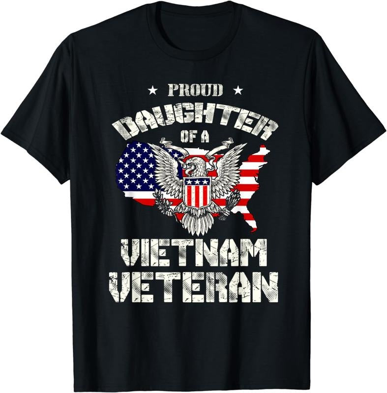 [100% Cotton]Proud Daughter Of A Vietnam Veteran T-shirt Gift T-Shirt Hoodie, Sweatshirt | TeeBloomCo.com