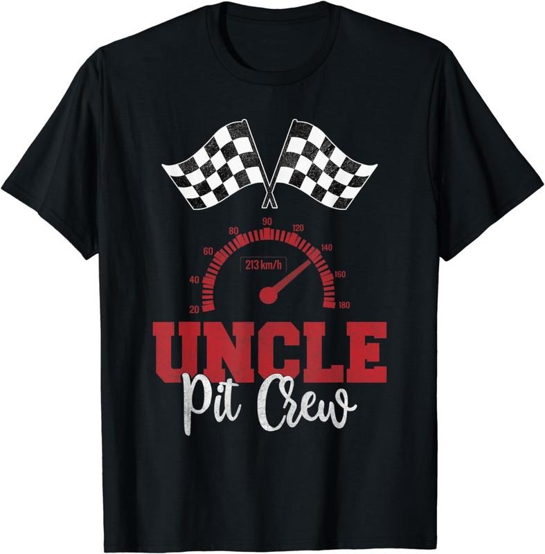[100% Cotton]Racer Uncle Pit Crew Shirts For Men, Race Car Flag Racing T-Shirt Hoodie, Sweatshirt | TeeBloomCo.com