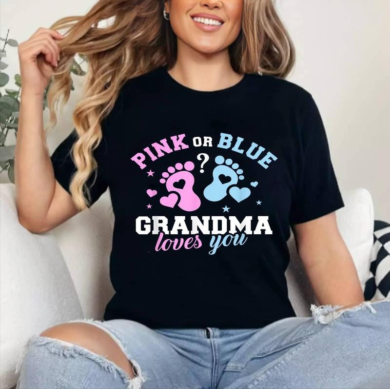 [100% Cotton Shirt] Gender reveal grandma Unisex T-Shirt Hoodie, Sweatshirt | TeeBloomCo.com