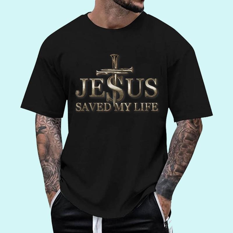 [100% Cotton Shirt] Jesus Christ Saved My Life Gift For Women Men Unisex T-Shirt Hoodie, Sweatshirt | TeeBloomCo.com