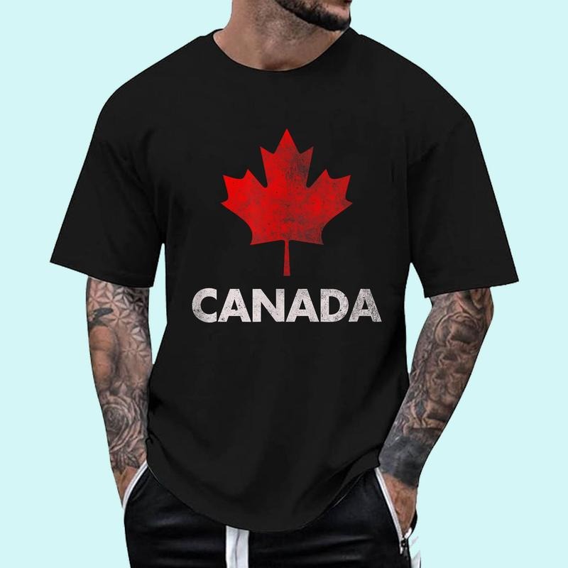 [100% Cotton Shirt] Vintage Retro Canadian Maple Leaf Canada Flag Unisex T-Shirt Hoodie, Sweatshirt | TeeBloomCo.com