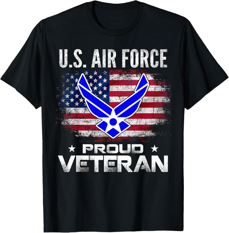 100% Cotton U.S Air Force Proud Veteran With American Flag Gift Veteran T-Shirt Hoodie, Sweatshirt | TeeBloomCo.com