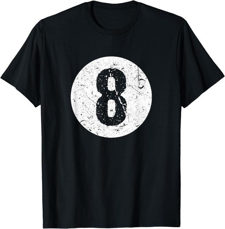 [100% Cotton]Vintage Faded 8 Ball Billiards Player Design T-Shirt Hoodie, Sweatshirt | TeeBloomCo.com