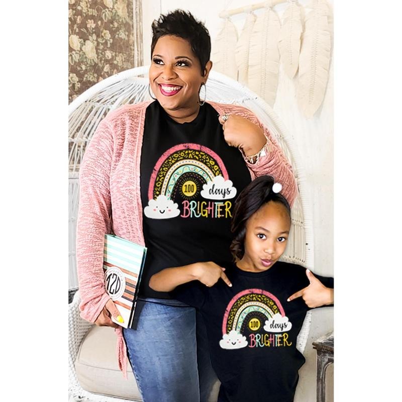 100 Days Brighter Teacher T-Shirt Hoodie, Sweatshirt | TeeBloomCo.com
