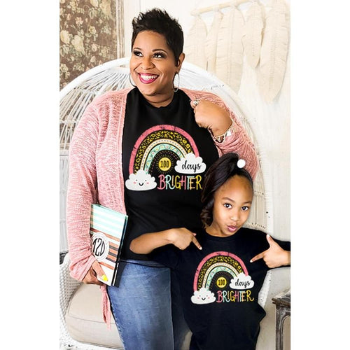 100 Days Brighter Teacher T-Shirt Hoodie, Sweatshirt | TeeBloomCo.com