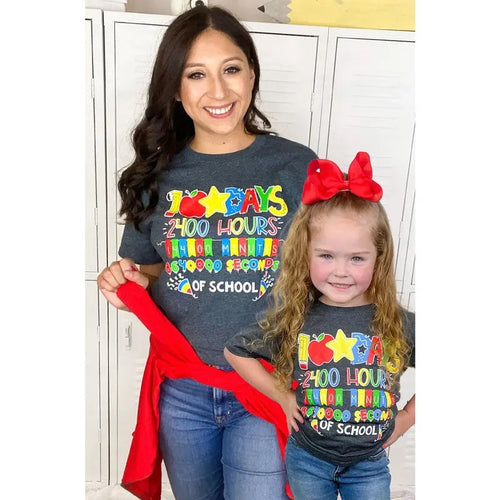 100 Days, Hours, Minutes of School T-Shirt Hoodie, Sweatshirt | TeeBloomCo.com
