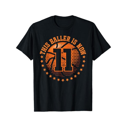 11 Year Old Basketball 11th Birthday Boy Basketball Player T-Shirt Men's T-shirt Funny pattern, Casual and comfortable...