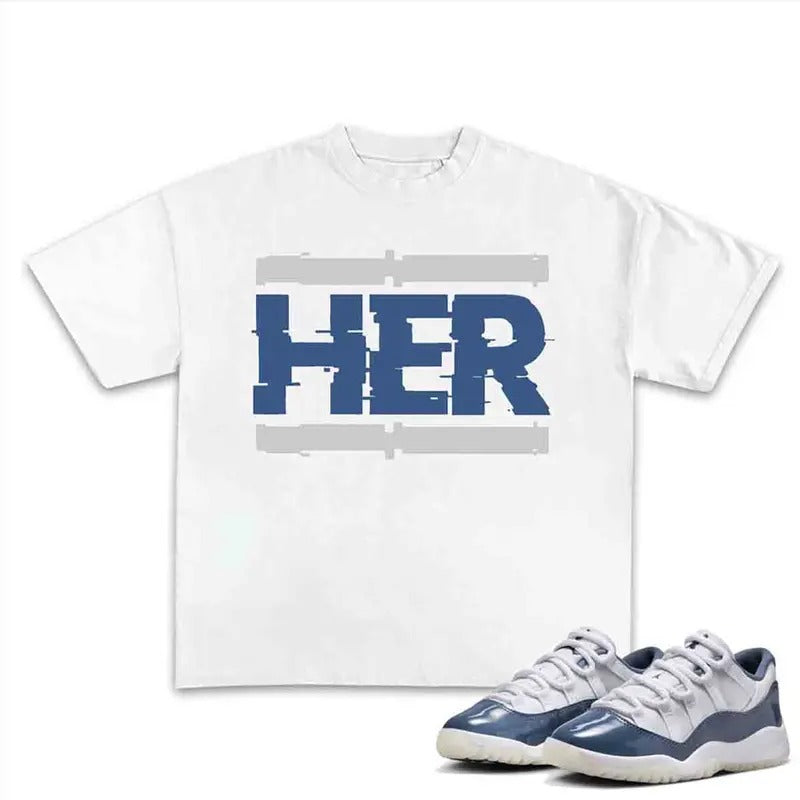 11S Diffused Blue Unisex Shirt, Her Unisex T-shirt, Shirt To Match Sneaker Oversized Clothe Cotton Menswear Top Tshirt...