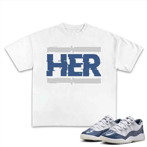 11S Diffused Blue Unisex Shirt, Her Unisex T-shirt, Shirt To Match Sneaker Oversized Clothe Cotton Menswear Top Tshirt...