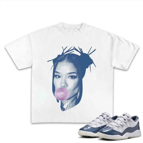 11S Diffused Blue Unisex Shirt, NeNe Bubble Gum T-shirt, Shirt To Match Sneaker Oversized Clothe Cotton Menswear...