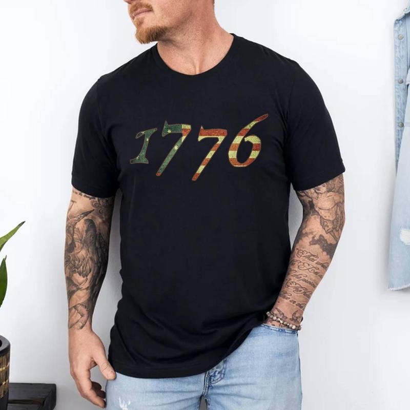 1776 Declaration of Independence US Flag T-Shirt | Unisex Cotton Tee, Short Sleeve, Size S-3XL Hoodie, Sweatshirt