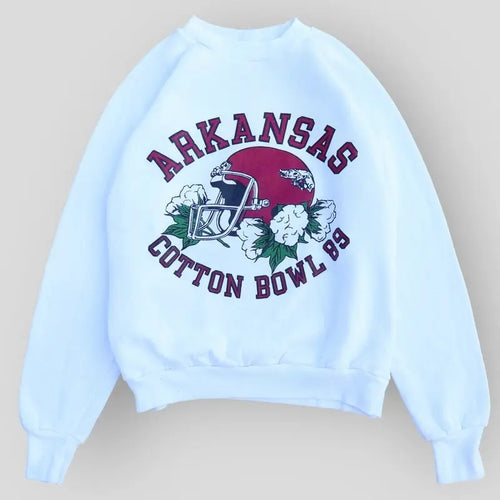 1989 Arkansas Cotton Bowl Crewneck Basic Sweatshirt Cotton T-Shirts, Hoodie | TeeBloomCo.com