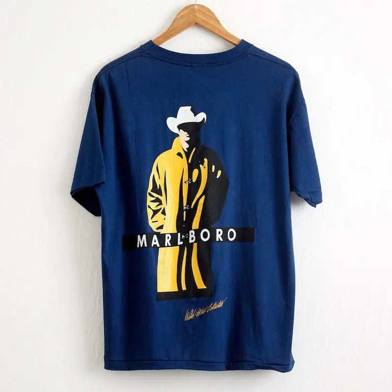 1990s Marlboro Cowboy  T-shirt, sweater and Hoodie 2 sides Sweatshirt | TeeBloomCo.com