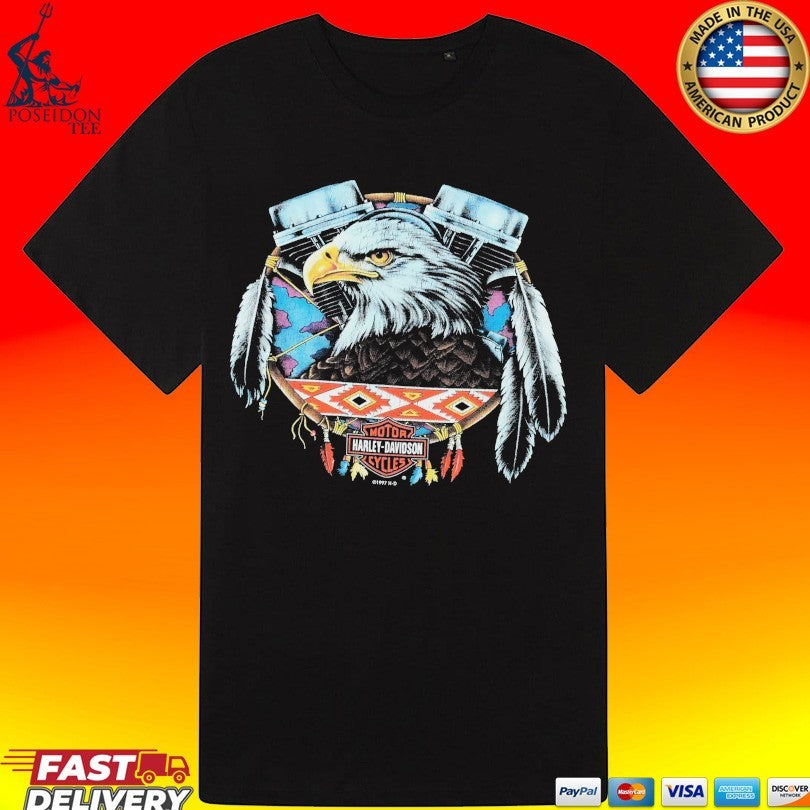 1990s Harley Davidson Eagle Dreamcatcher V-twin T-shirt