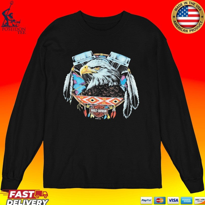 1990s Harley Davidson Eagle Dreamcatcher V-twin T-shirt