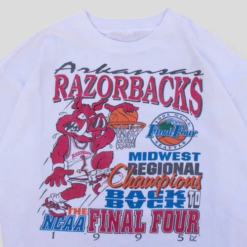 1995 Final Four Arkansas Razorbacks Rare Regional 1995 Vintage T-Shirt, Sweatshirt, Hoodie Classic Cotton | TeeBloomCo.com