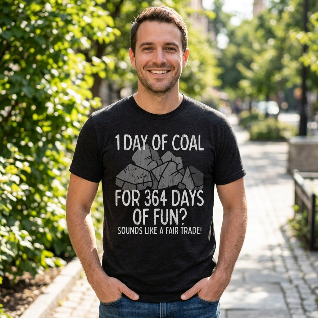 1 Day Of Coal For 364 Days Of Fun Men's T Shirt