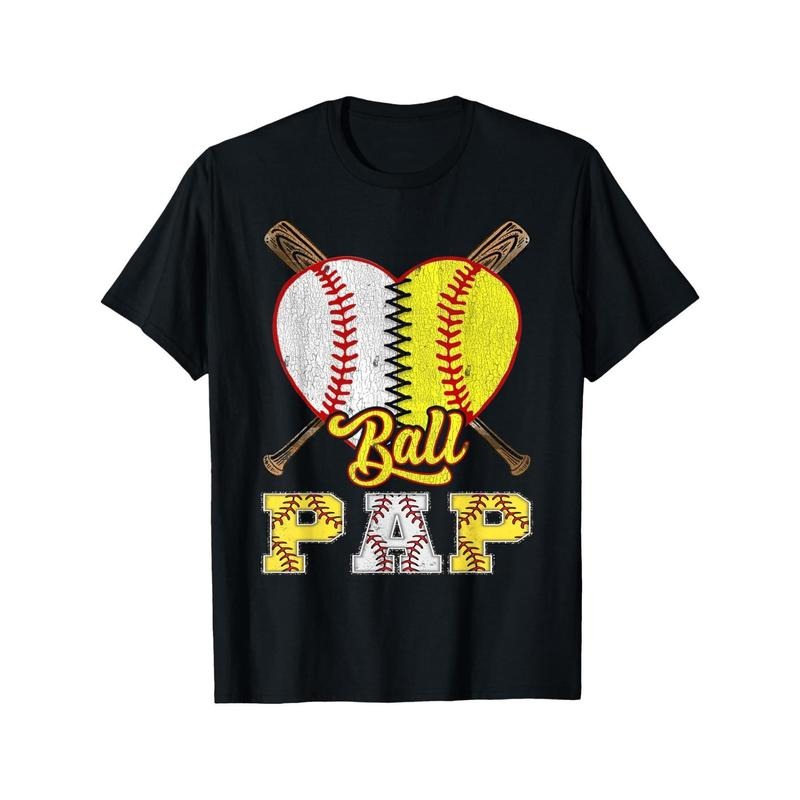 [1pc Baseball-Themed T-Shirt] Baseball-Themed Cotton T-Shirt for Adults, Casual Crew Neck, Slight Stretch Knit Fabric,...