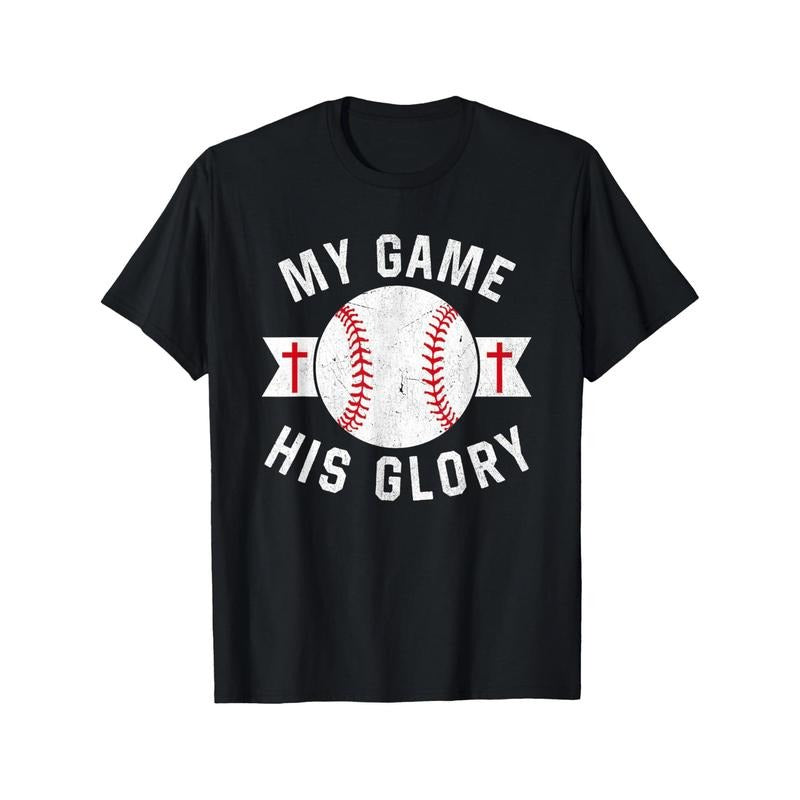1pc Men'S Baseball Graphic T-Shirt - 100% Cotton Crew Neck, Short Sleeve, All-Season Sports Tee, Non-Stretch Fabric,...