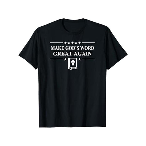 1pc Men'S Basic Cotton T-Shirt, 180gsm 100% Cotton Crew Neck, Slight Stretch, All-Season Loose Fit, Printed "Make God'S...