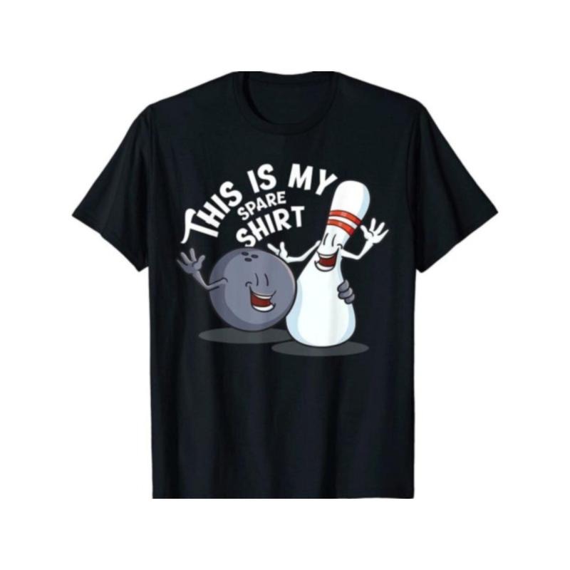 1pc Men'S Bowling Shirt - 100% Cotton Crew Neck Tee, Casual Printed Summer T-Shirt with Medium Stretch, Breathable & Soft...