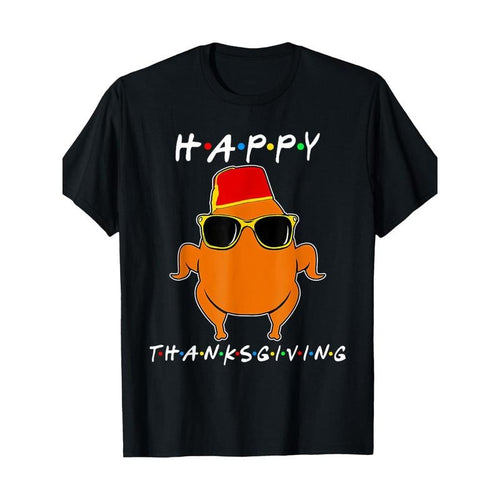 1pc Thanksgiving Turkey T-Shirt for Men - 100% Cotton, Crew Neck, Short Sleeve, Geometric Pattern, All-Season Casual Tee,...