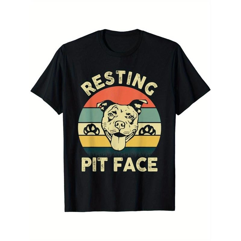 1pc, Funny Dog Pitbull Resting Pit Face_ Pitbull Lover Gift Unisex T-Shirt made in usa Hoodie, Sweatshirt | TeeBloomCo.com