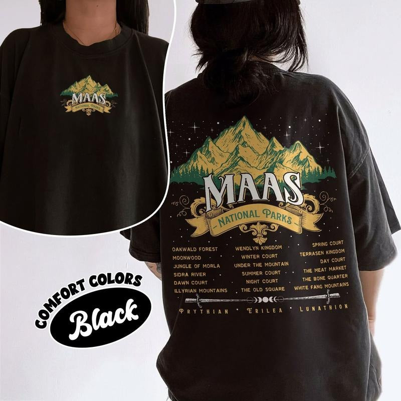2 Slide Design, Maas National Parks T-Shirt, SJM Universe Inspired Shirts, Terrasen Velaris Crescent City Fans T Shirt,...
