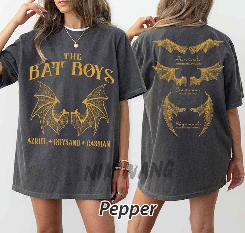 2 Slide Design, The Bat Boys Shirt, Acotar Velaris T-shirt, Bat Boys Shirt, Bat Boys Fan Club Shirt, Acotar Shirt, Shirt....
