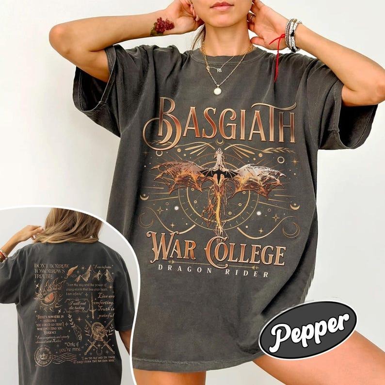 2 Slides, Basgiath War College  Shirt, Fourth Wing  Shirt, Xaden Riorson Fan, Dragon Rider Merch, Rebecca Yarros Cotton...