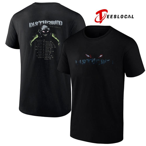 2006 Disturbed tour locations graphic shirt
