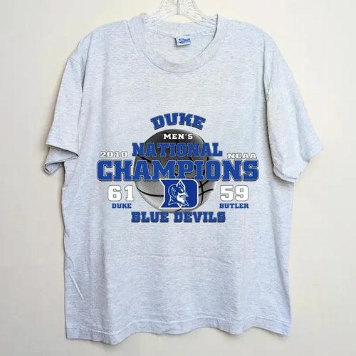 2010 Duke National Champions Final Four NCAA T-Shirt Graphic Casual Classic Menswear Top Hoodie, Sweatshirt | TeeBloomCo.com