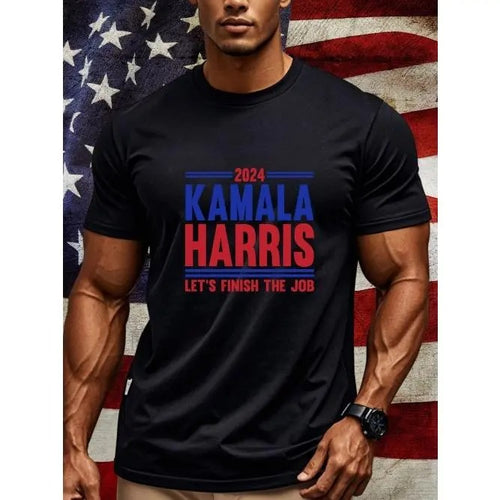2024 KAMALA HARRIS LET'S FINISH THE JOB President Kamala Harris HARRIS 2024 Vote President Harris T-Shirt Harris T-Shirts...