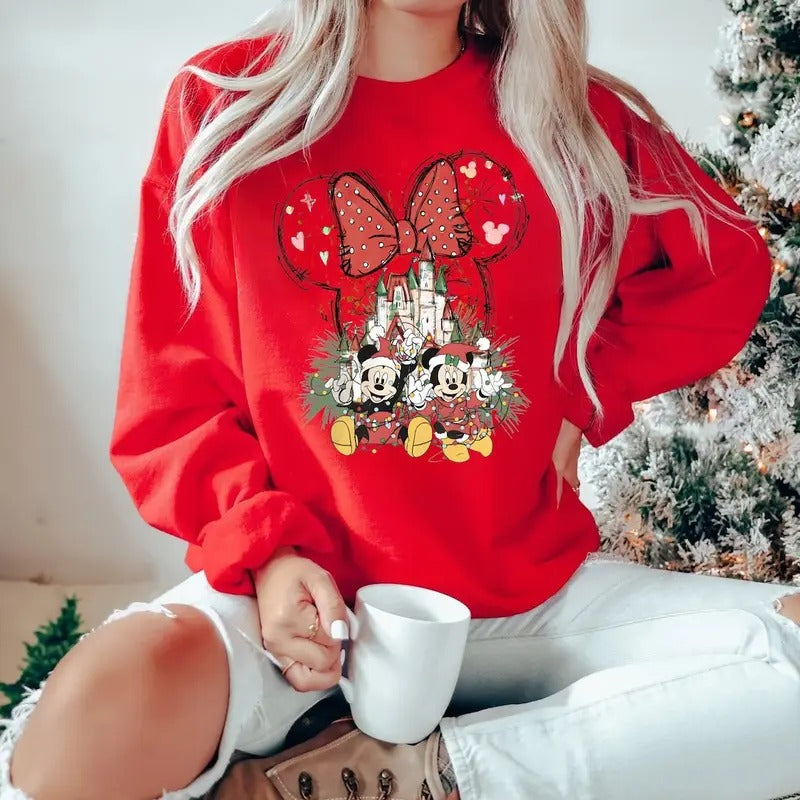 2024 Mouse Very Merry Christmas Party Sweatshirt Tshirt, Christmas Family Shirt, Magic Kingdom Christmas Gift Hoodie