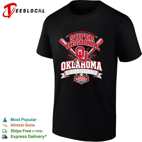 2025 NCAA Division I Baseball Super Regional Oklahoma Sooners 2026 Championship shirt